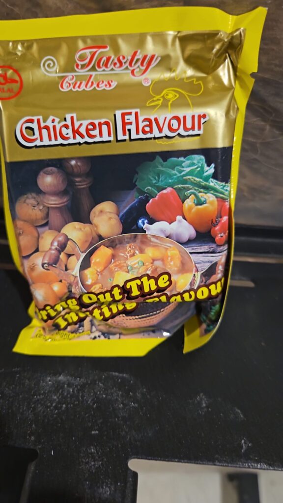 Pack of chicken flavored seasoning cubes