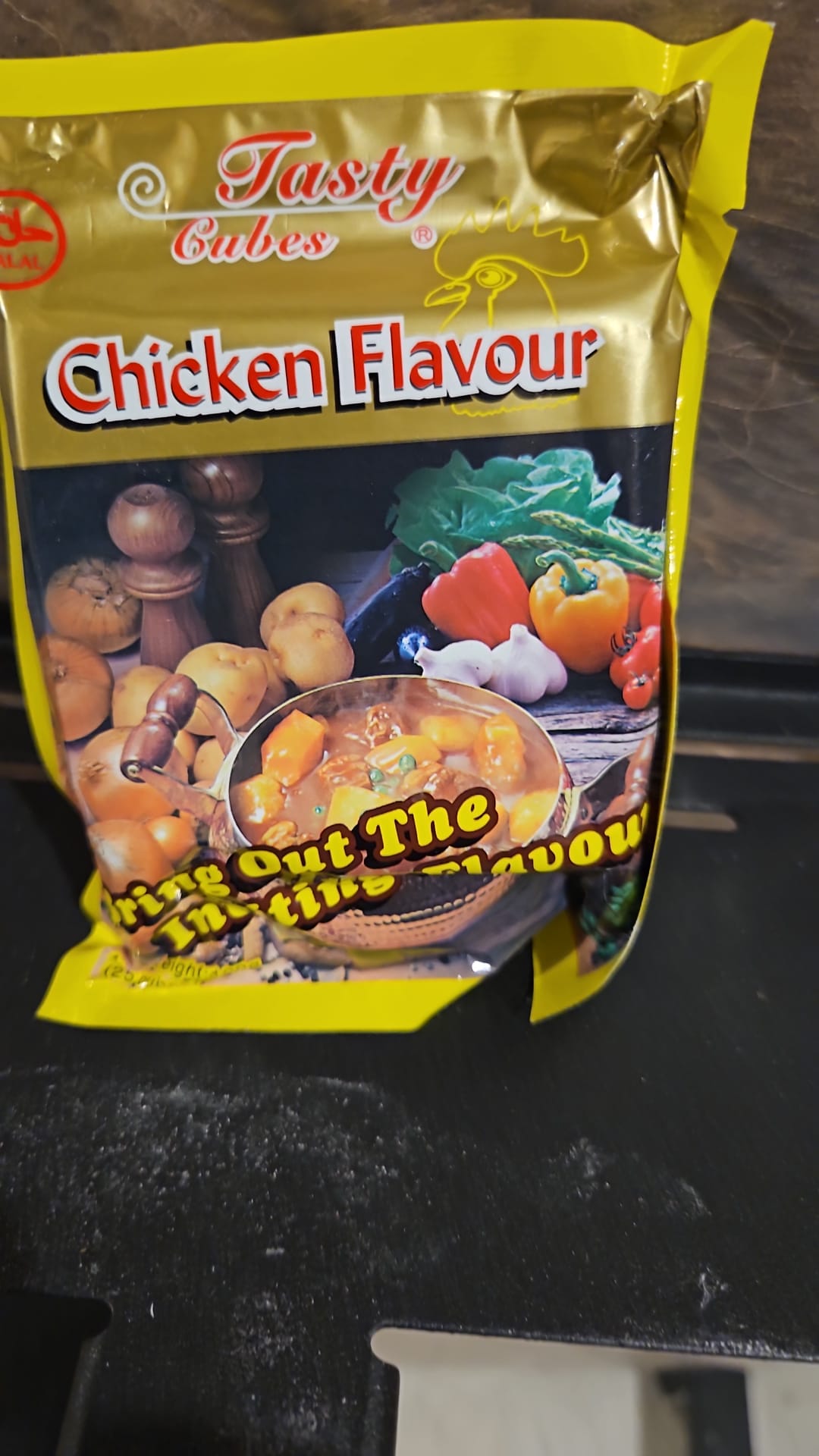 Pack of chicken flavored seasoning cubes
