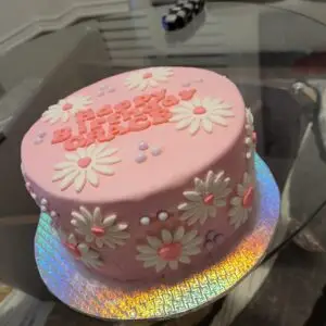 Decorated Fondant Birthday Cake