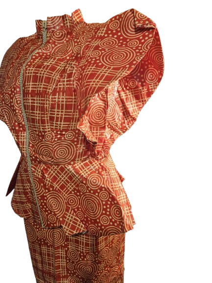 African Print Top and Skirt